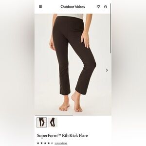 Outdoor Voices rib kick flare leggings